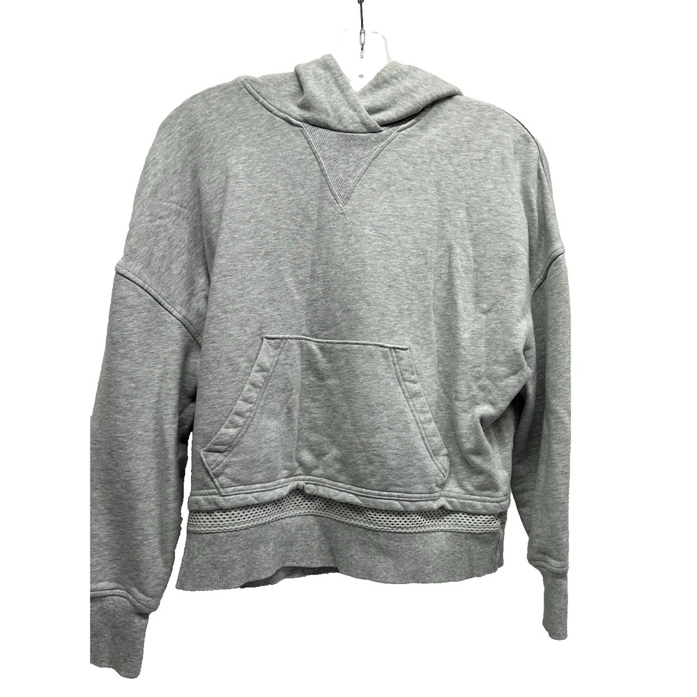 Lululemon Women's Grey Size 6 Cropped Hoodie Sweatshirt (F2)